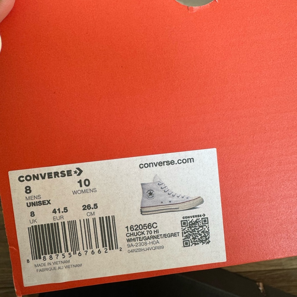New!! Converse Chuck 70 White Canvas Mens 8 Women’s 10 - Picture 6 of 7